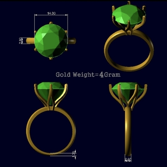 10.00 CARAT (D-E-F) MOISSANITE ENGAGEMENT RING - Picture 9 of 9